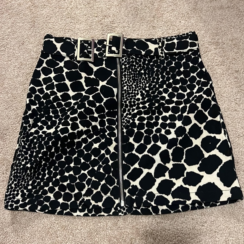 Topshop Animal Print Skirt